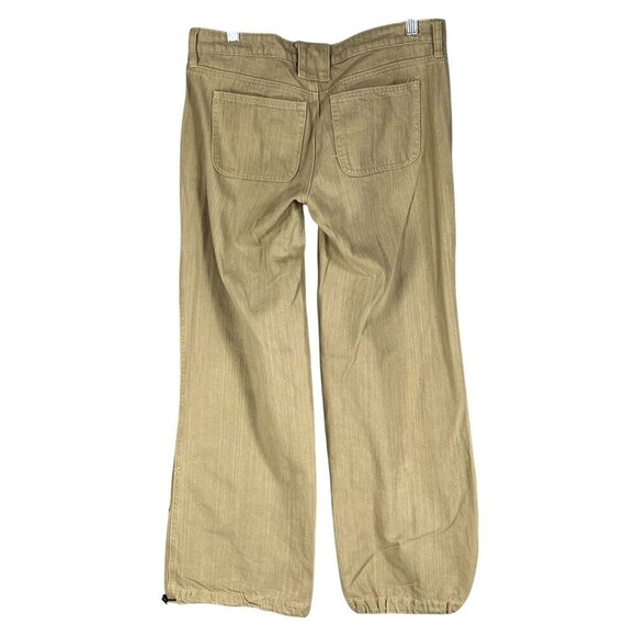 PTCL Women 26 US 4 Ethical Cargo Pants Zip Pockets Adj Cord Wide Leg Grunge Edgy - Picture 3 of 16